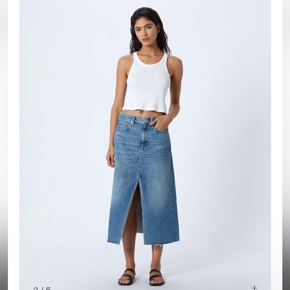 NWT SLVRLAKE Midi Skirt in Fair Game - Picture 2 of 8